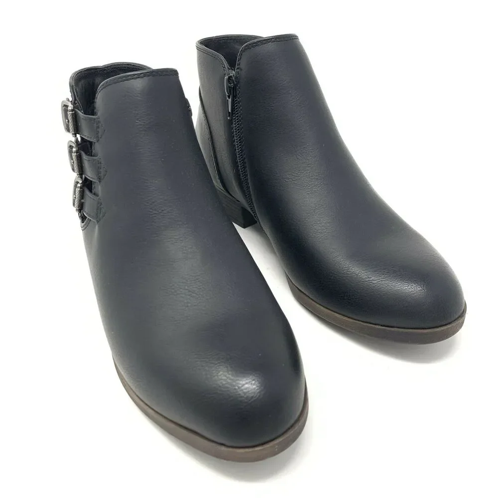 Sugar Tikki Dress Block Heel Ankle Boot Side Zip Bootie Women's Size 8.5M‎